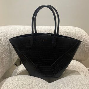 Aspinal of London Leather croc embossed tote